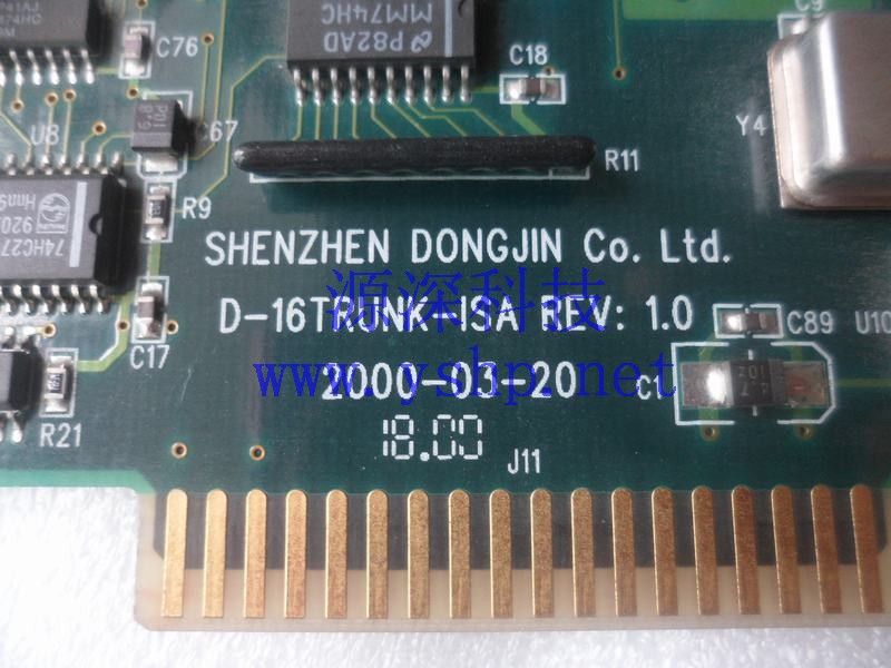 上海源深科技 Shanghai   Industrial computer 东进 原装ISA语音卡 D-16TRUNK-ISA REV1.0 高清图片