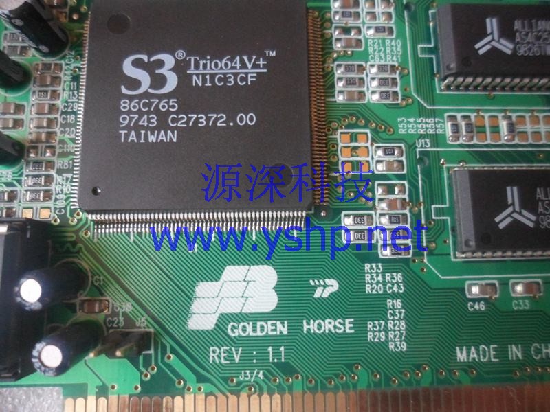 上海源深科技 Shanghai   S3 Trio64v+ GOLDEN HORSE REV 1.1 PCI Graphics Card   高清图片