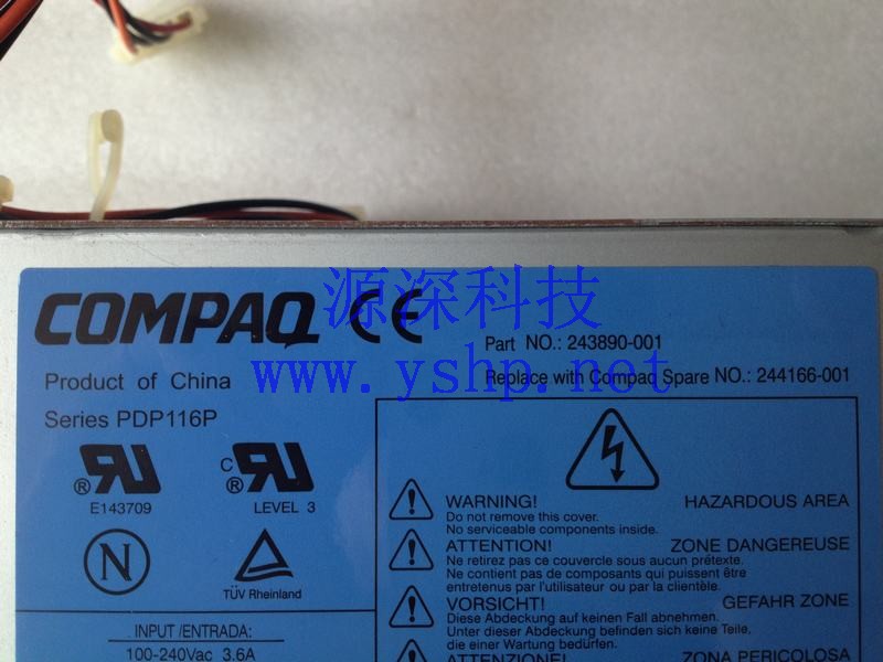 上海源深科技 Shanghai   HP XW4000  Power Supply   PDP116P 243890-001 244166-001 高清图片