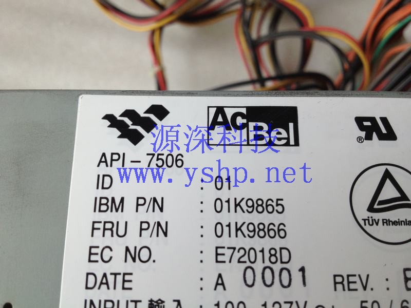 上海源深科技 Shanghai   IBM Netfinity NF3000 Server Power Supply   API-7506 01K9865 01K9866 高清图片