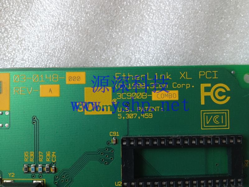 上海源深科技 Shanghai   3com  network card  BNC AUI 3C900B-COMBO 03-0148-000 REV-A 高清图片