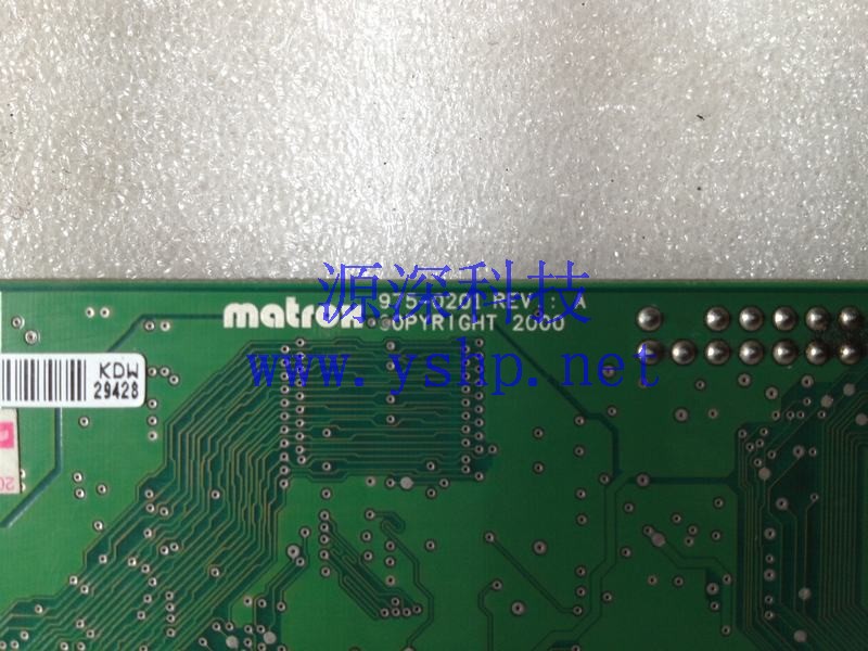 上海源深科技 Shanghai   Matrox 双VGA输出 AGP Graphics Card   975-0201 REV A 高清图片