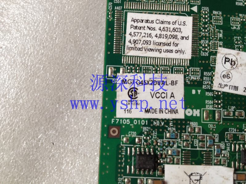 上海源深科技 Shanghai   MATROX 双屏 Graphics Card   MGI G45X2DUAL-BF F7105_0101 REV.E 高清图片