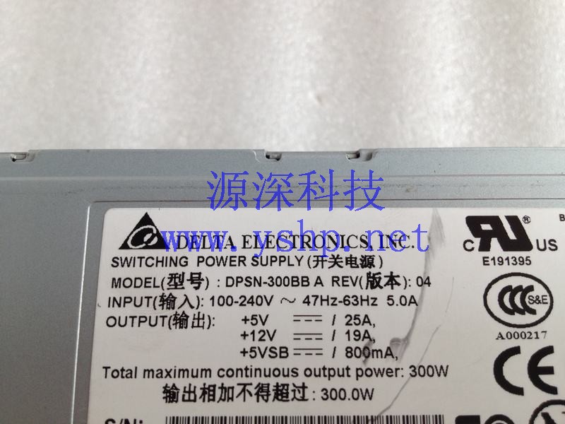 上海源深科技 Shanghai   DELTA台达  Server 网络设备 DPSN-300BBA 开关 Power Supply   高清图片