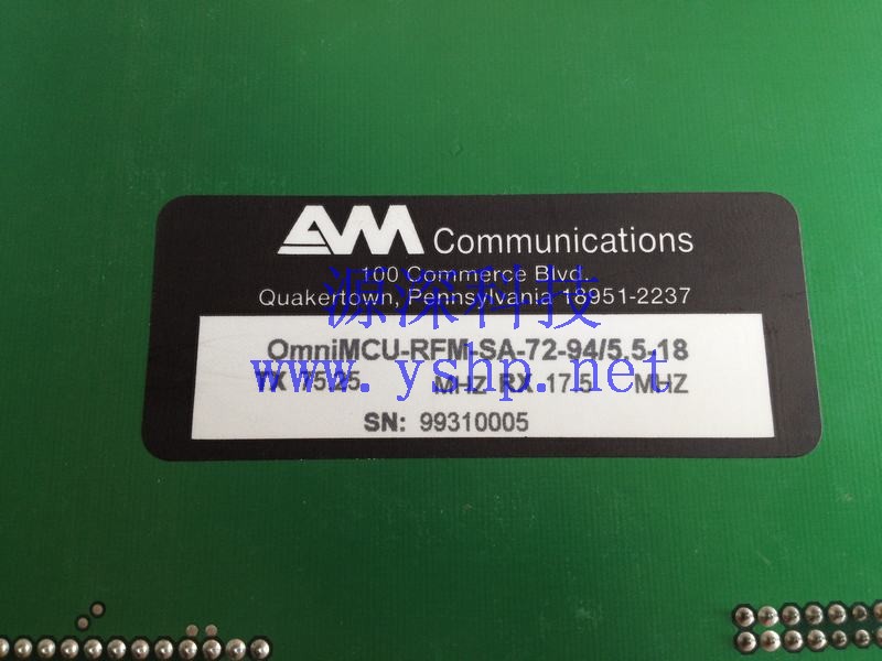 上海源深科技 Shanghai   ISA card L108-0409 OmniMCU-RFM-SA-72-94 5.5-18 TX75.25MHZ RX17.5MHZ 高清图片