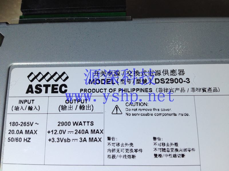 上海源深科技 Shanghai    Power Supply   ASTEC DS2900-3 ARASTRA PWR-2900AC 2900W 7500 高清图片