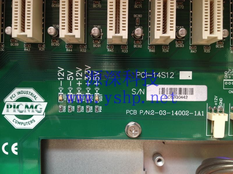 上海源深科技 Shanghai   Industrial computer  backplane  PCI-14S12 2-03-14002-1A1 12*PCI 3*ISA 高清图片