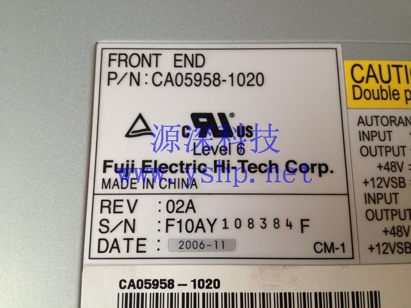 上海源深科技 Shanghai   FUJITSU PRIMEPOWER PP650 Server   Power Supply   CA05958-1020 高清图片