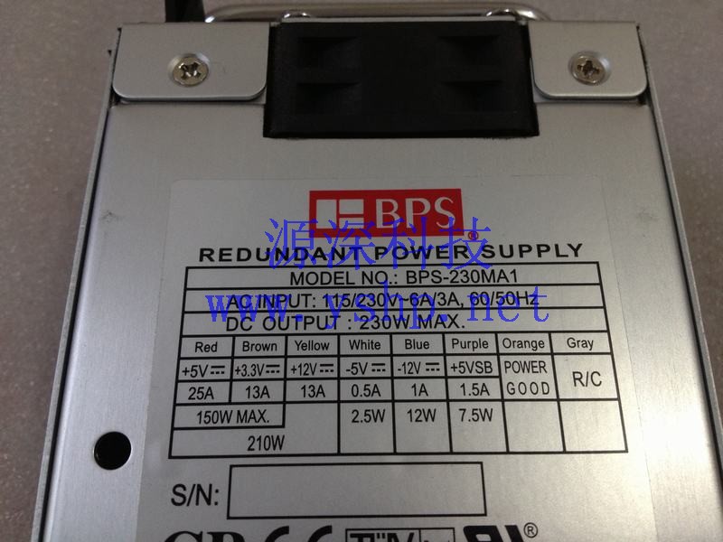 上海源深科技 Shanghai    Server设备  Hot Swap Power Supply  BPS-230MA1 230W 高清图片