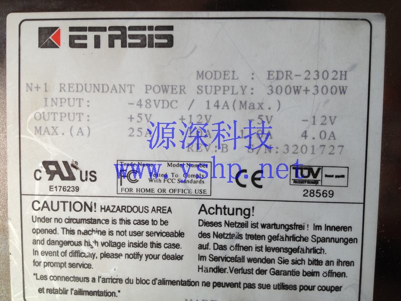 上海源深科技 Shanghai   亿泰兴 ETASIS 冗余 Power Supply   modules N+1 EDR-2302H 高清图片