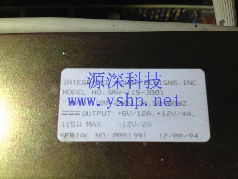 上海源深科技 Shanghai   LASERMIKE 283 power supply SRW-115-3001 高清图片