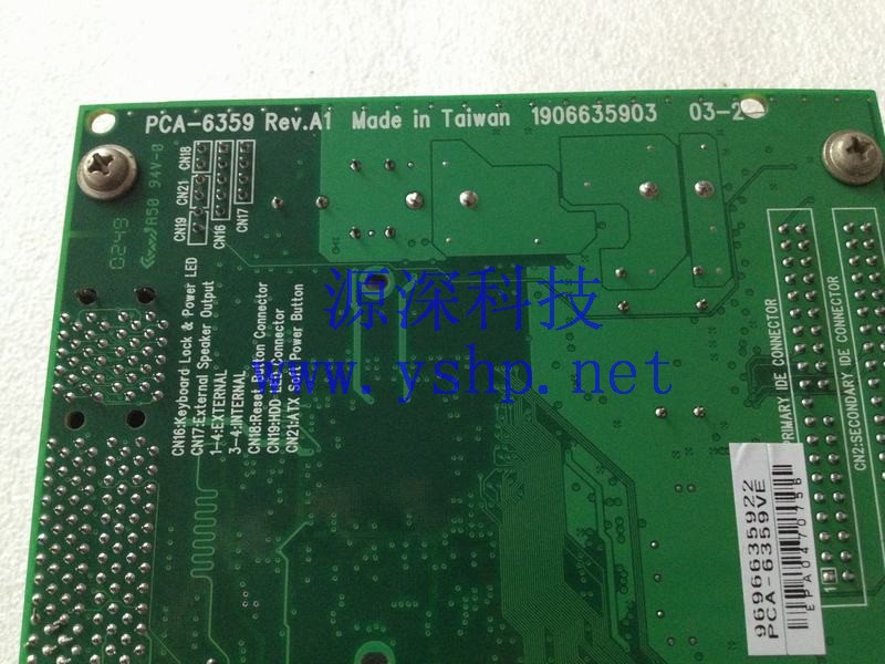 上海源深科技 Shanghai   ADVANTECH AdvantechIndustrial computer mainboard PCA-6359 REV.A1 带网口 PCA-6359VE 高清图片