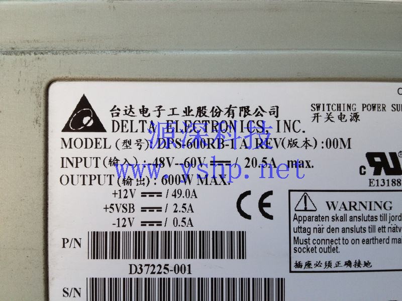 上海源深科技 Shanghai Server DC Power Supply DELTA DPS-600RB-1A D37225-001 高清图片