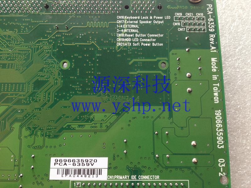 上海源深科技 Shanghai   Advantech AdvantechIndustrial  computer mainboard   PCA-6359V REV.A1 高清图片