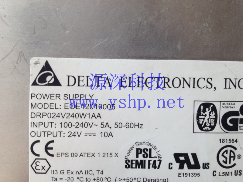 上海源深科技 Shanghai   DELTA EOE12010005 DRP024V240W1AA Industrial Equipment Industrial computer Power Supply   高清图片