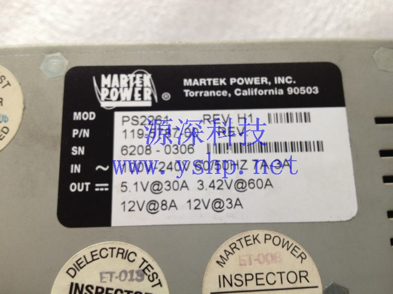 上海源深科技 MARTEK POWER SUPPLY PS2261 REV.H1 119-5787-00 高清图片