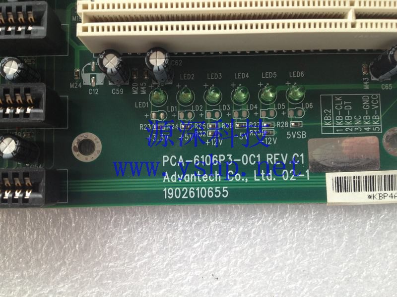 上海源深科技 Shanghai   Advantech Industrial Equipment  Industrial computer backplane  PCA-6106P3 PCA-6106P3-0C1 REV.C1 高清图片