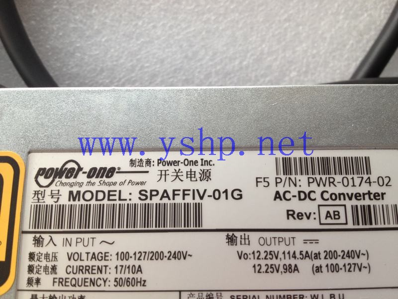 上海源深科技 Shanghai   F5网络设备  Server Power Supply   SPAFFIV-01G PWR-0174-02 高清图片