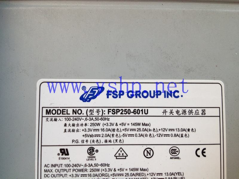 上海源深科技 Shanghai   Industrial Equipment  Industrial computer  Power Supply   FSP250-601U 高清图片