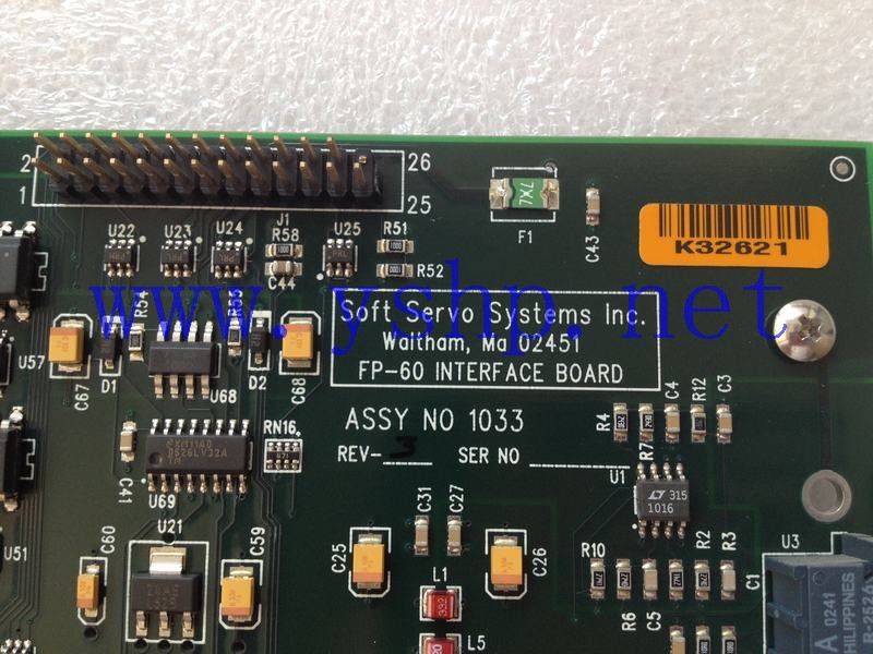 上海源深科技 Shanghai   Soft Servo Systems FP-60 INTERFACE BOARD FB60-1033-03 高清图片