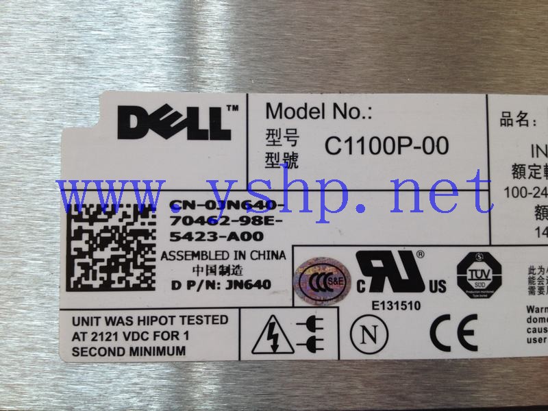 上海源深科技 Shanghai   DELL PowerEdge R905 Server Power Supply   C1100P-00 JN640 高清图片