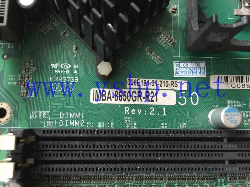 上海源深科技 Shanghai   威达Industrial  computer mainboard   IMBA-8650GR-R21 REV 2.1 高清图片