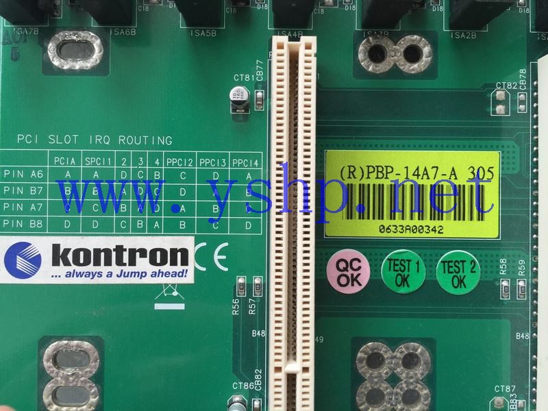 上海源深科技 Shanghai   portwell 控创Industrial computer backplane  Kontron (R)PBP-14A7-A 305 高清图片