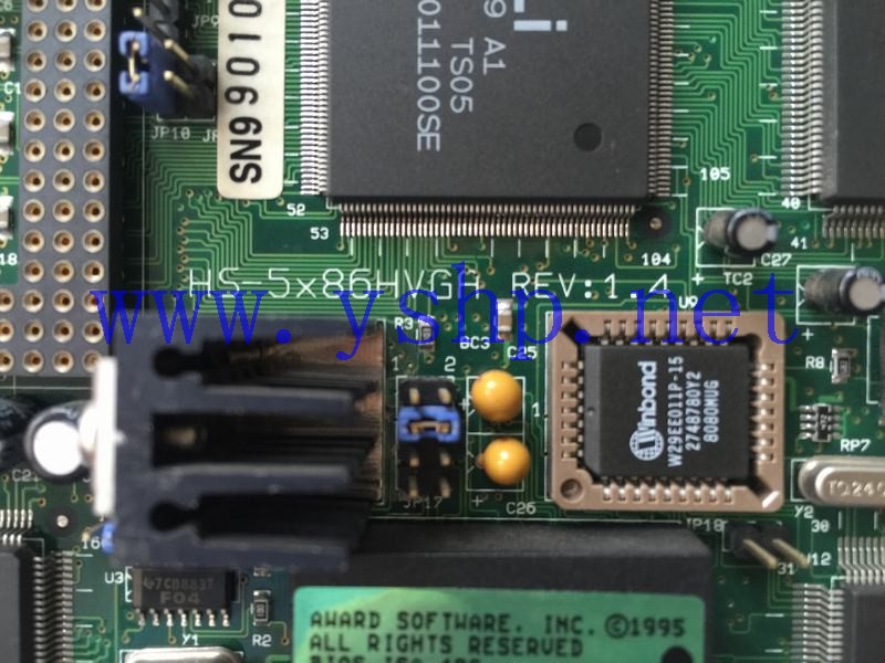 上海源深科技 Shanghai   威达 半长Industrial  computer mainboard   HS-5x86HVGA REV 1.4 高清图片