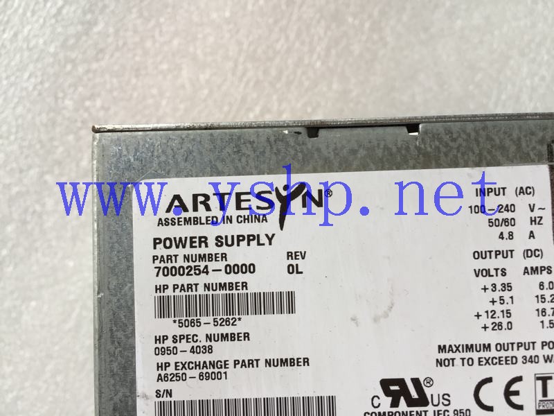 上海源深科技 Shanghai   HP DS2300  Power Supply   7000254-0000 5065-5262 0950-4038 A6250-69001 高清图片