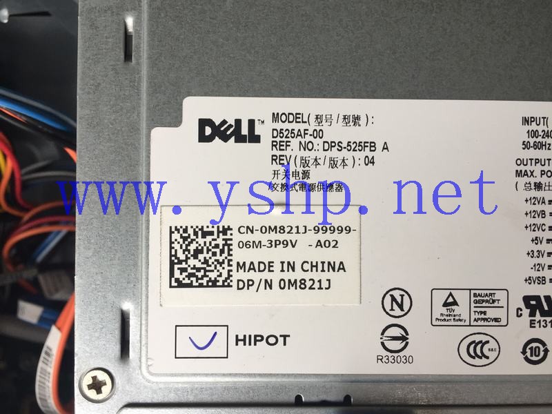 上海源深科技 DELL T3500 Workstation   Power Supply   DPS-525FBA D525AF-00 M821J 高清图片