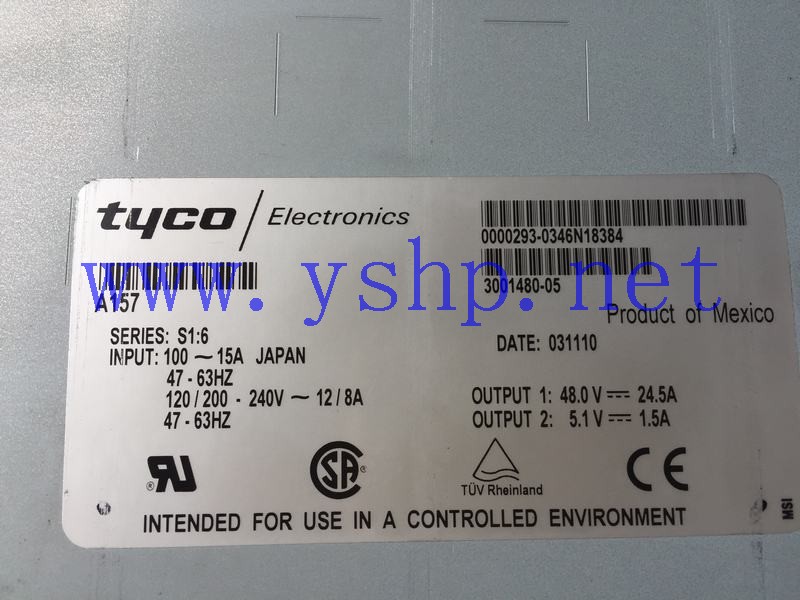 上海源深科技 Shanghai   SUN V480 Server Power Supply   A157 S1:6 3001480-05 高清图片