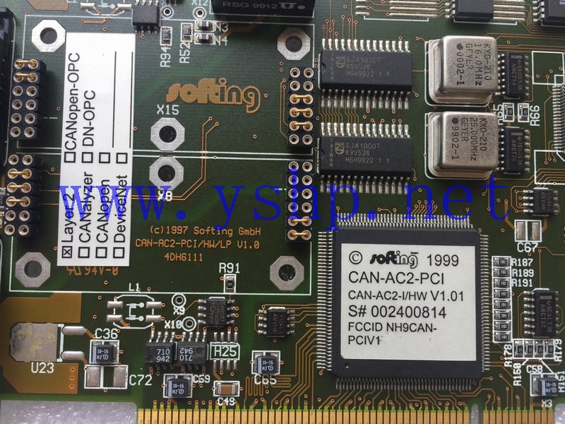 上海源深科技 SOFTING GMBH CAN-AC2-PCI/HW/LP V.10 4DH6111 CAN-AC2-I/HW V1.01 高清图片