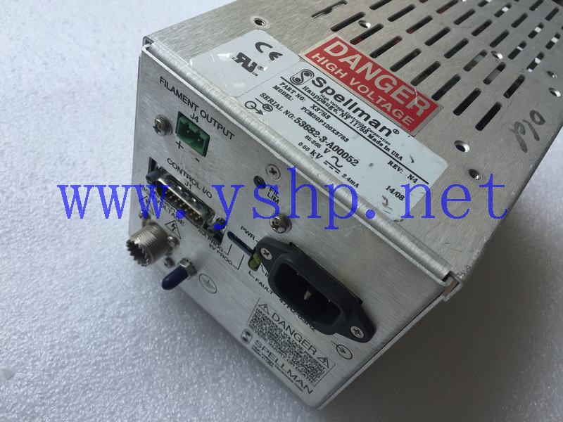 上海源深科技 Shanghai   Spellman Power Supply   X3783 REV N4 PCM50P120X3783 高清图片