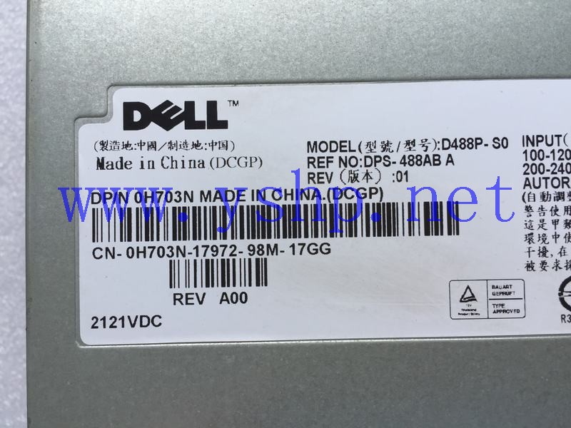 上海源深科技 Shanghai   DELL MD3000 Power Supply   D488P-S0 H703N 高清图片