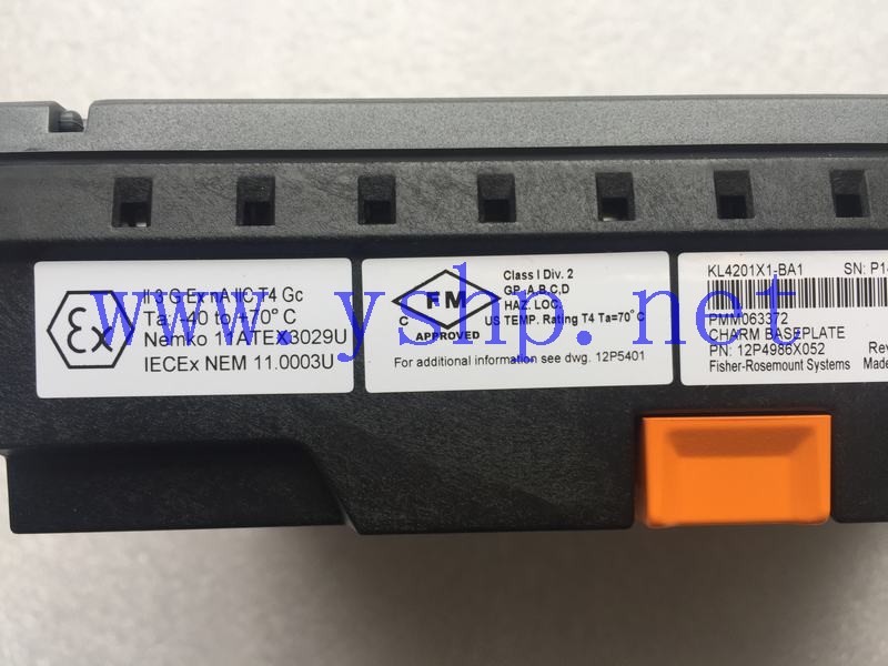 上海源深科技  NEW DELTAV EMERSON KL4201X1-BA1 PMM063372 CHARM BASEPLATE 12P4986X052 高清图片