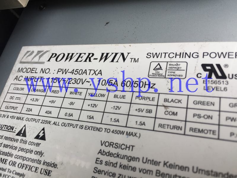 上海源深科技  Power Supply   POWER-WIN PW-450ATXA 高清图片