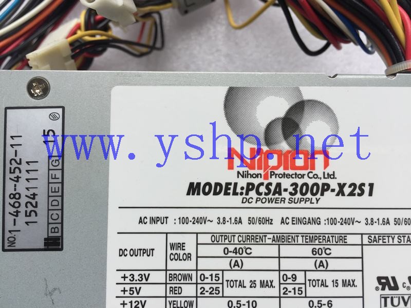 上海源深科技  Power Supply   NIPRON PCSA-300P-X2S1 1-468-452-11 高清图片