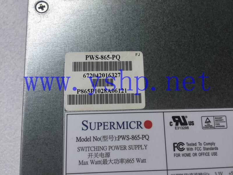 上海源深科技 SUPERMICRO 超微 Server Workstation   Power Supply   PWS-865-PQ 865瓦 高清图片