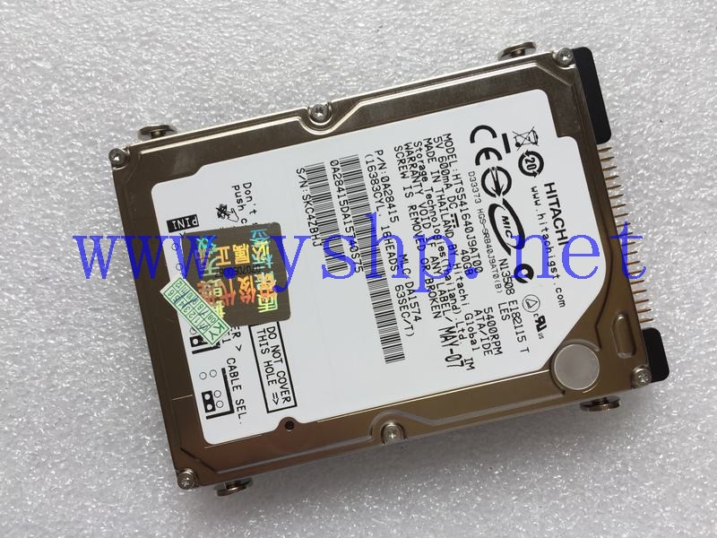 上海源深科技 HITACHI 40G IDE Hard disk   HTS541640J9AT00 0A28415 高清图片