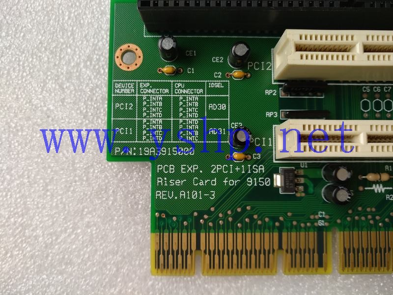 上海源深科技 Advantech提升板 19A3915000 2PCI+1ISA Riser Card for 9150 REV.A101-3 高清图片