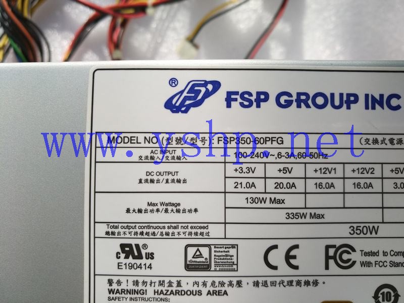 上海源深科技  Siemens Industrial computer Power Supply   FSP350-60PFG 9PA350AF14 A5E31696135-10 高清图片