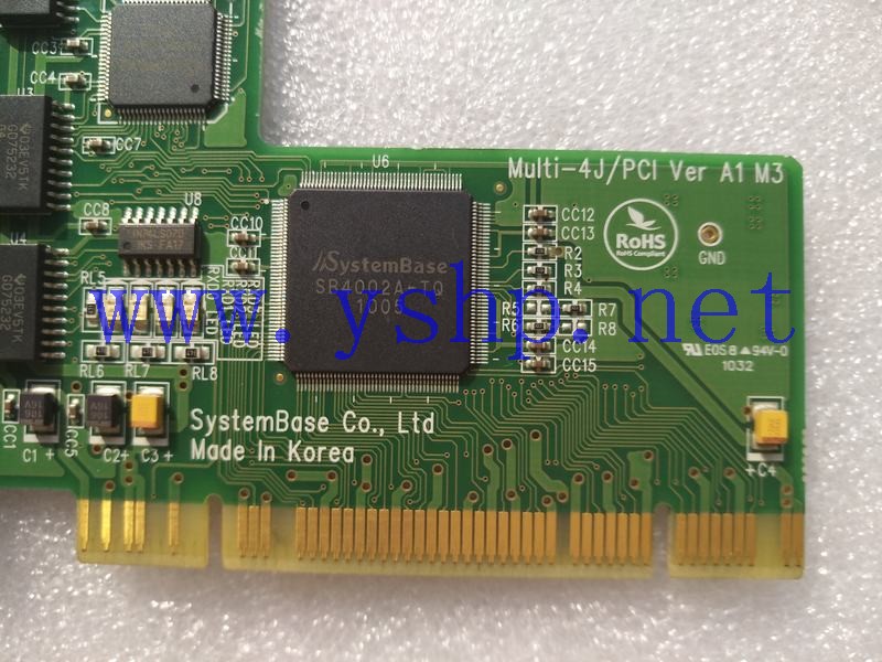 上海源深科技 SystemBase Multi-4J/PCI VER A1 M3 4x RS232/RS422/RS485 PCI Bus Card RJ45 Jacks 高清图片