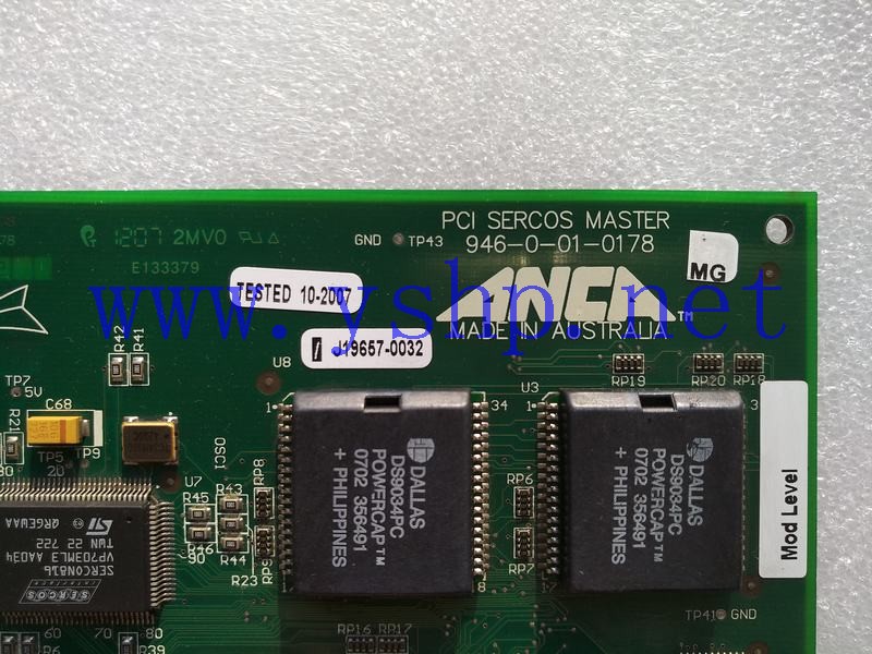 上海源深科技 ANCA PCI SERCOS MASTER board 946-0-01-0178 J19657-0032 高清图片