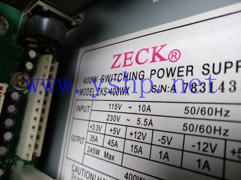 上海源深科技 Industrial Equipment Industrial computer Power Supply   ZECK ZKS-400WX 高清图片