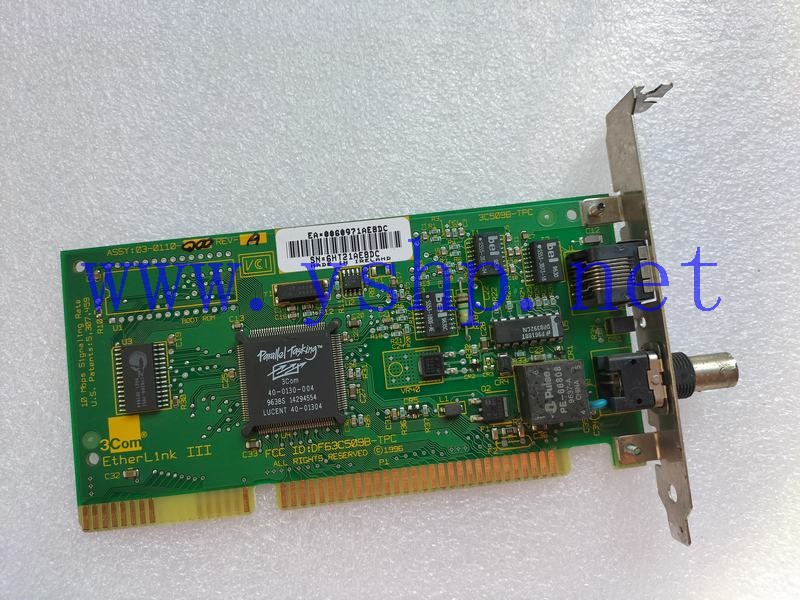 上海源深科技 Industrial Equipment Industrial computer network card  3COM 3C509B-TPC 03-0110-000 REV.A 高清图片